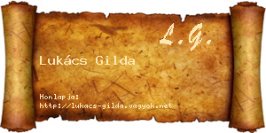 Lukács Gilda névjegykártya